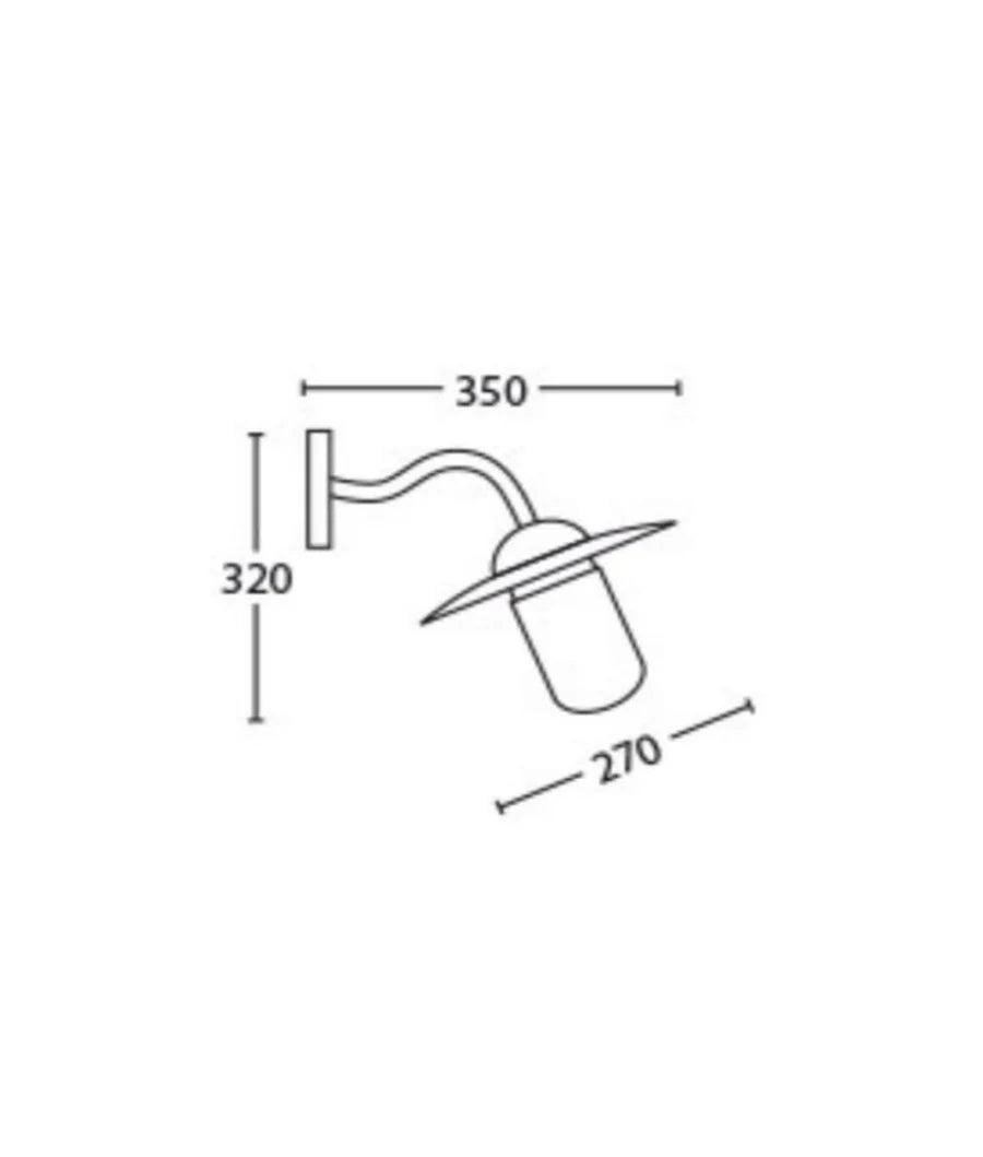 DEKSEL Industrial Matte Black Exterior Wall Light With Clear Glass IP54