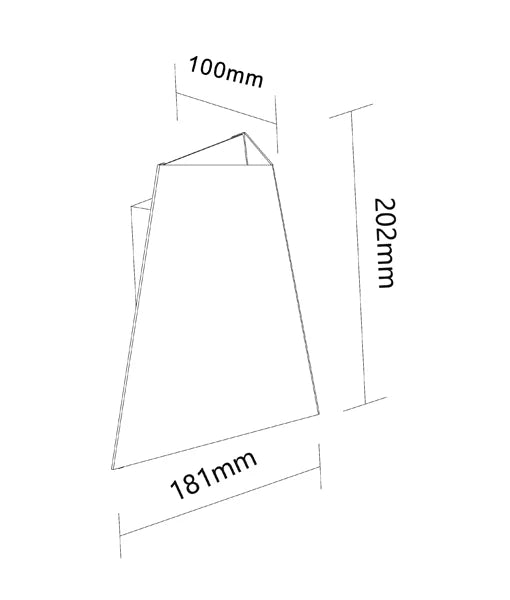 DELHI City Series LED Interior Sand White Angled Up/Down Wall Light