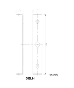 DELHI City Series LED Interior Sand White Angled Up/Down Wall Light