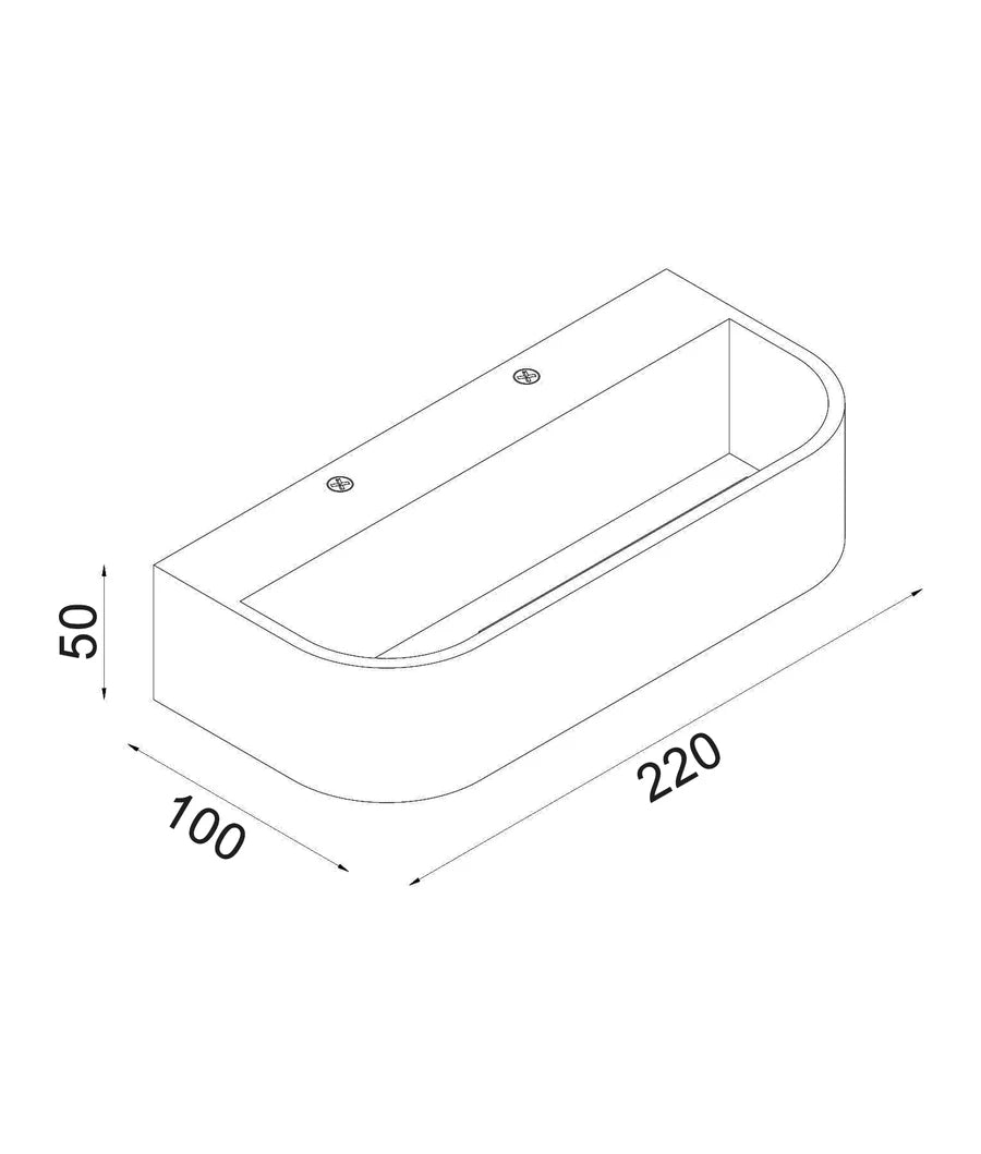 DHAKA City Series LED Tri-CCT Interior Rectangular Up/Down Dimmable Wall Light