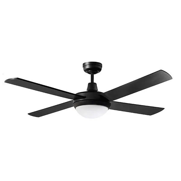Lifestyle 1320mm 4 Blade Ceiling Fan with Light 2 x E27 Matt Black
