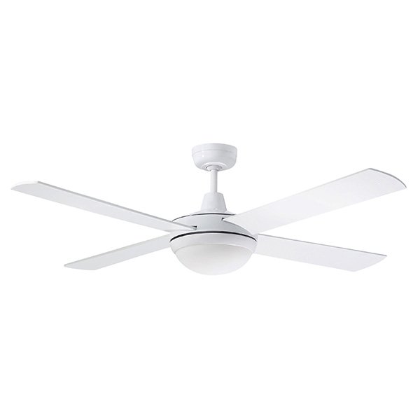 Lifestyle 1320mm 4 Blade Ceiling Fan with 24w LED Light Tricolour Brushed Aluminium
