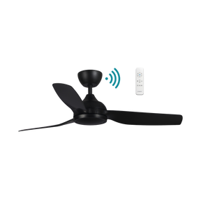 Daytona DC 1320mm IP55 Full ABS 3 Blade WIFI & Remote Control Ceiling Fan Only Matt Black