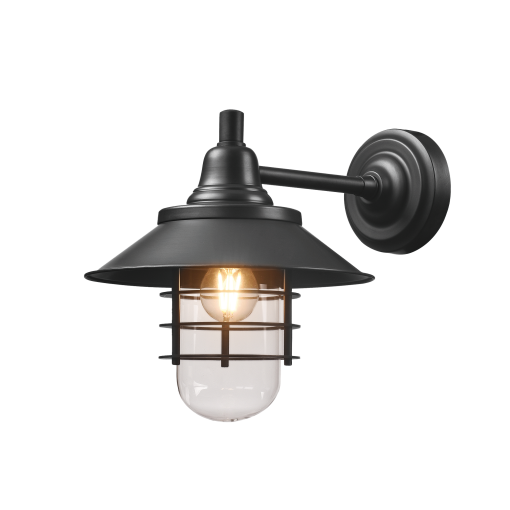 Epping BLK Brass E27 Wall Bracket Exterior