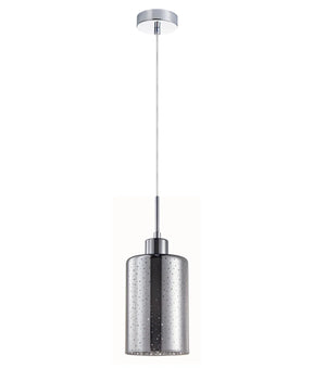 ESPEJO3: Interior Iron & Chrome Oblong Glass with Dotted Effect Pendant Lights
