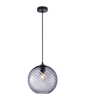 ESPIRAL: Interior Wine Glass Shade Wavy Finish Round Pendant Lights