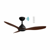 Elite DC 1320mm 3 ABS Blade WIFI & Remote Control Ceiling Fan Only Matt Black/Walnut