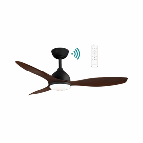 Elite DC 1220mm 3 ABS Blade WIFI & Remote Control Ceiling Fan with Variable Dim 18w CCT LED Light Matt Black/Walnut