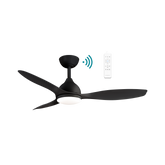 Elite DC 1220mm 3 ABS Blade WIFI & Remote Control Ceiling Fan with Variable Dim 18w CCT LED Light Matt Black