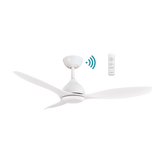 Elite DC 1320mm 3 ABS Blade WIFI & Remote Control Ceiling Fan Only Matt White