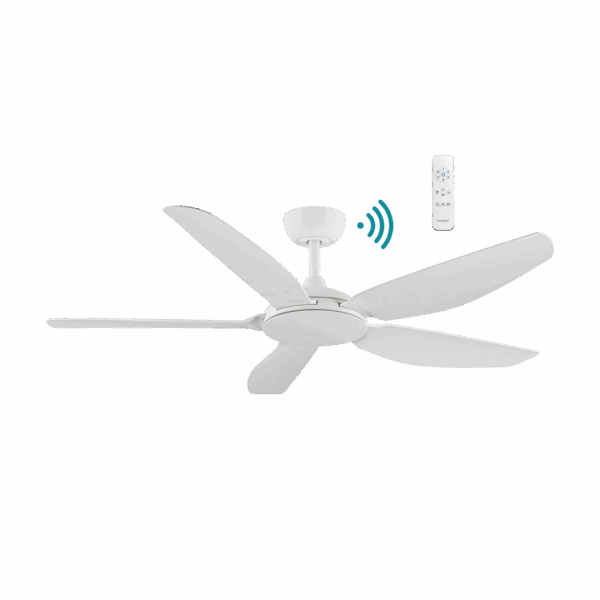 Esprit DC 1320mm 5 ABS Blade WIFI & Remote Control Ceiling Fan Only Matt White