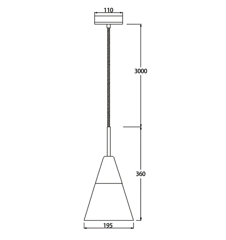 FINN: Scandinavian Blonde Wood & Opal Glass Medium Cone Pendant Light