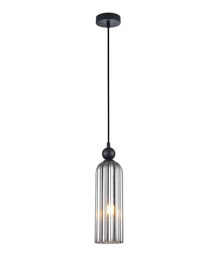 FLAUTA: Interior Round Top Cylinder Ribbed Pendant Lights