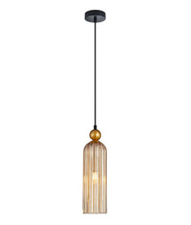 FLAUTA: Interior Round Top Cylinder Ribbed Pendant Lights
