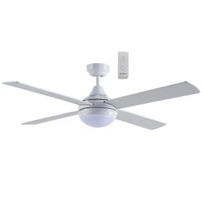 Link 1220mm 4 Blade Ceiling Fan with 15w LED Tricolour Light White
