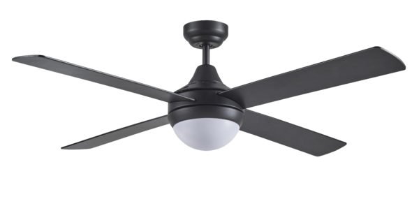 Link 1220mm 4 Blade Ceiling Fan & Light 2 x E27 Matt Black