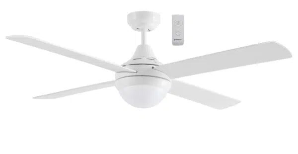 Link 1220mm 4 Blade Remote Control Ceiling Fan 15w LED Tricolour Light White