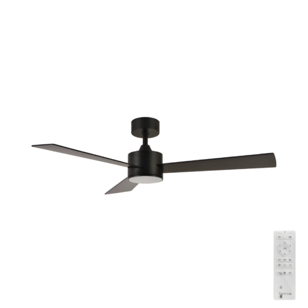 Urban-iD DC Ceiling Fan with LED Light – Black 52″