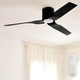 Fanco Flow DC Ceiling Fan with LED Light – Black 52″