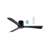 Fresno DC Close to Ceiling 3 ABS Blade 1320mm Hugger WIFI & Remote Control Ceiling Fan Matt Black