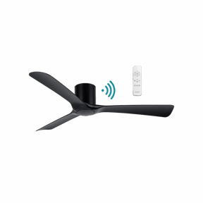 Fresno DC Close to Ceiling 3 ABS Blade 1320mm Hugger WIFI & Remote Control Ceiling Fan Matt Black