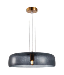 GELATINA: Interior Dome Glass with Brass Highlight Pendant Lights