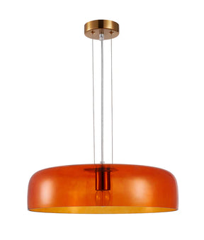 GELATINA: Interior Dome Glass with Brass Highlight Pendant Lights