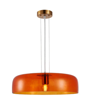 GELATINA: Interior Dome Glass with Brass Highlight Pendant Lights