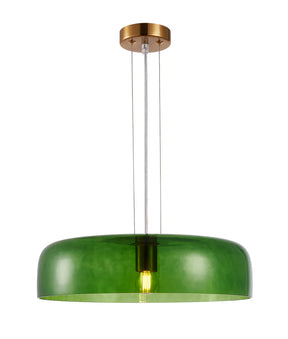 GELATINA: Interior Dome Glass with Brass Highlight Pendant Lights