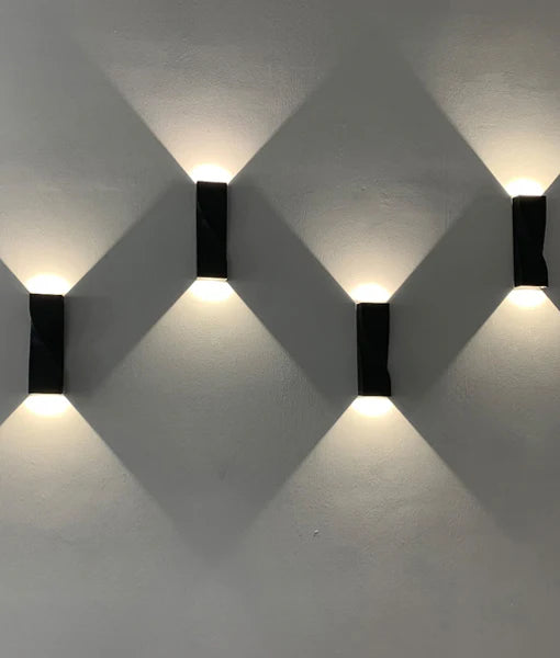 GIROTRI Large Exterior LED Tri-CCT Surface Mounted Up/Down Twist Wall Lights IP65