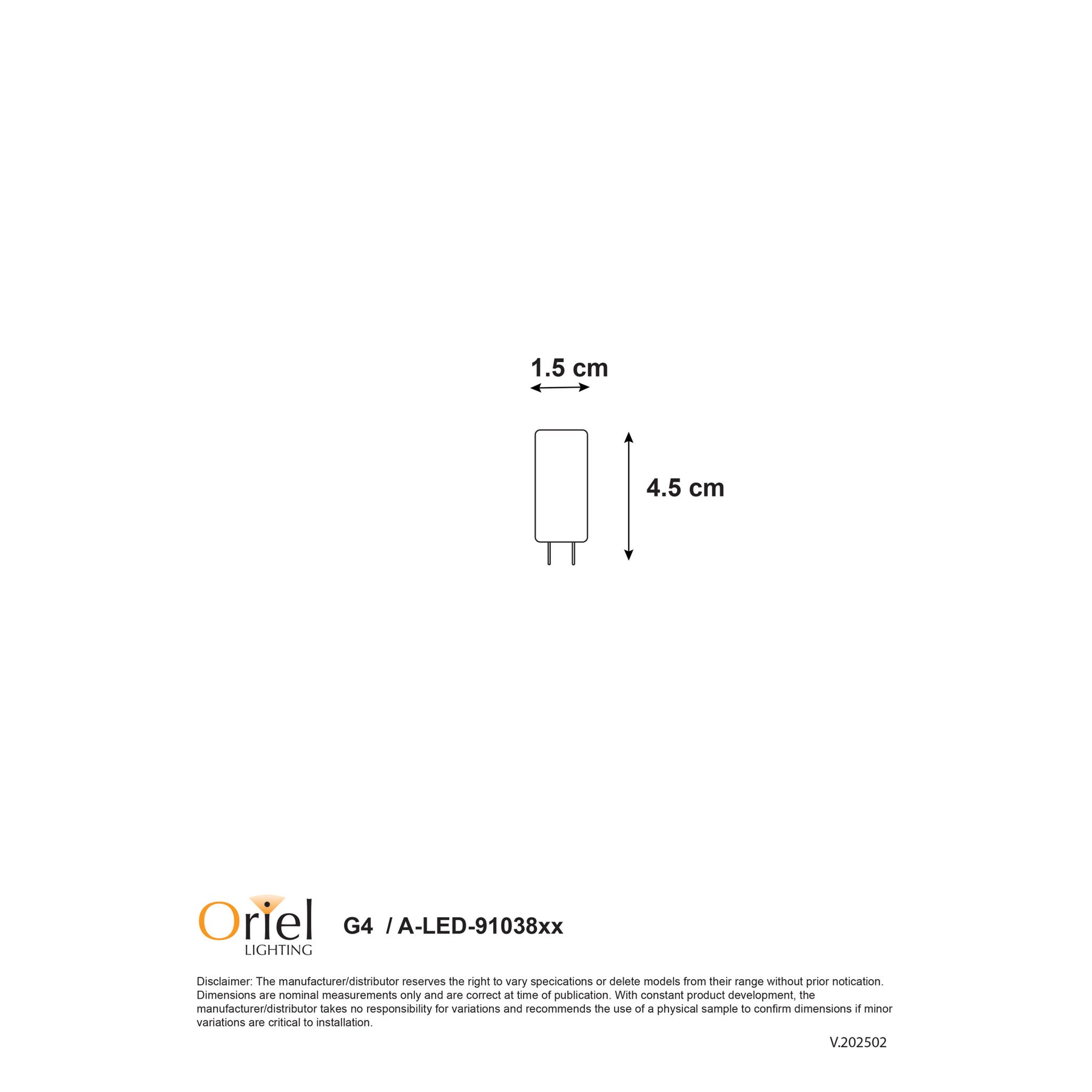 LED BIPIN LAMP G4 3W 12V AC/DC 4000K
