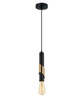 GOLDA: Interior Tube with Brass Highlight Pendant Lights