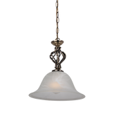 Geneva P1 Brass Iron 1 Light 30cm E27 Pendant Antique Brass
