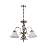 Geneva P3 Brass Iron 3 Light E27 Pendant Antique Brass