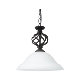 Geneva P1 Blk 1 Light 30cm E27 Pendant Black