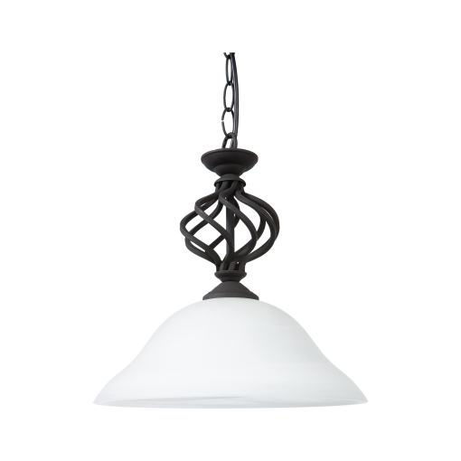 Geneva P1 Blk 1 Light 30cm E27 Pendant Black