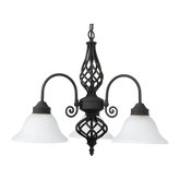 Geneva P3 Blk 3 Light E27 Pendant Black
