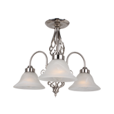 Geneva P3 Sat/Chr 3 Light E27 Pendant Satin Nickel