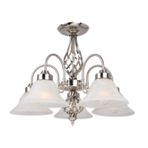 Geneva P5 Sat/Chr 5 Light E27 Pendant Satin Nickel