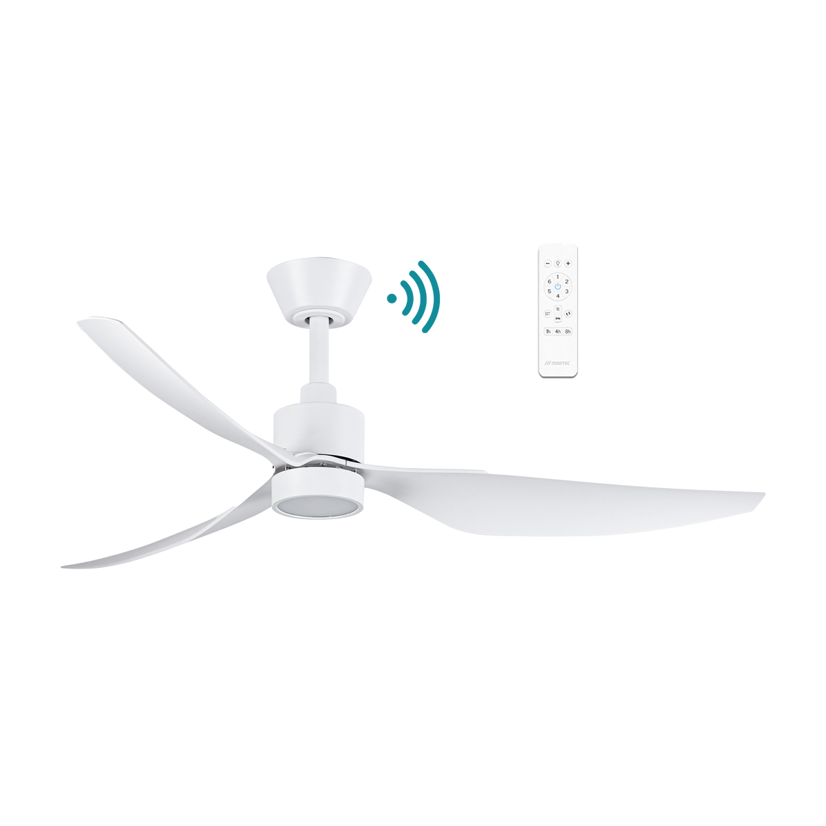 Genoa DC 1270mm 3 ABS Blade WIFI & Remote Control Ceiling Fan with Variable Dim 16w CCT LED Light  Matt White