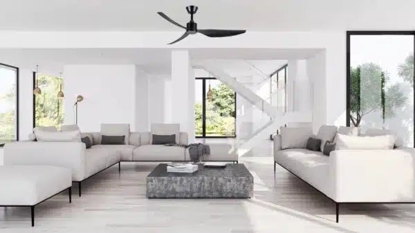 Genoa DC 1270mm 3 ABS Blade WIFI & Remote Control Ceiling Fan with Variable Dim 16w CCT LED Light  Matt White