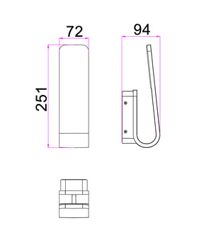 HAK LED Tri-CCT Exterior Hook Wall Lights IP65