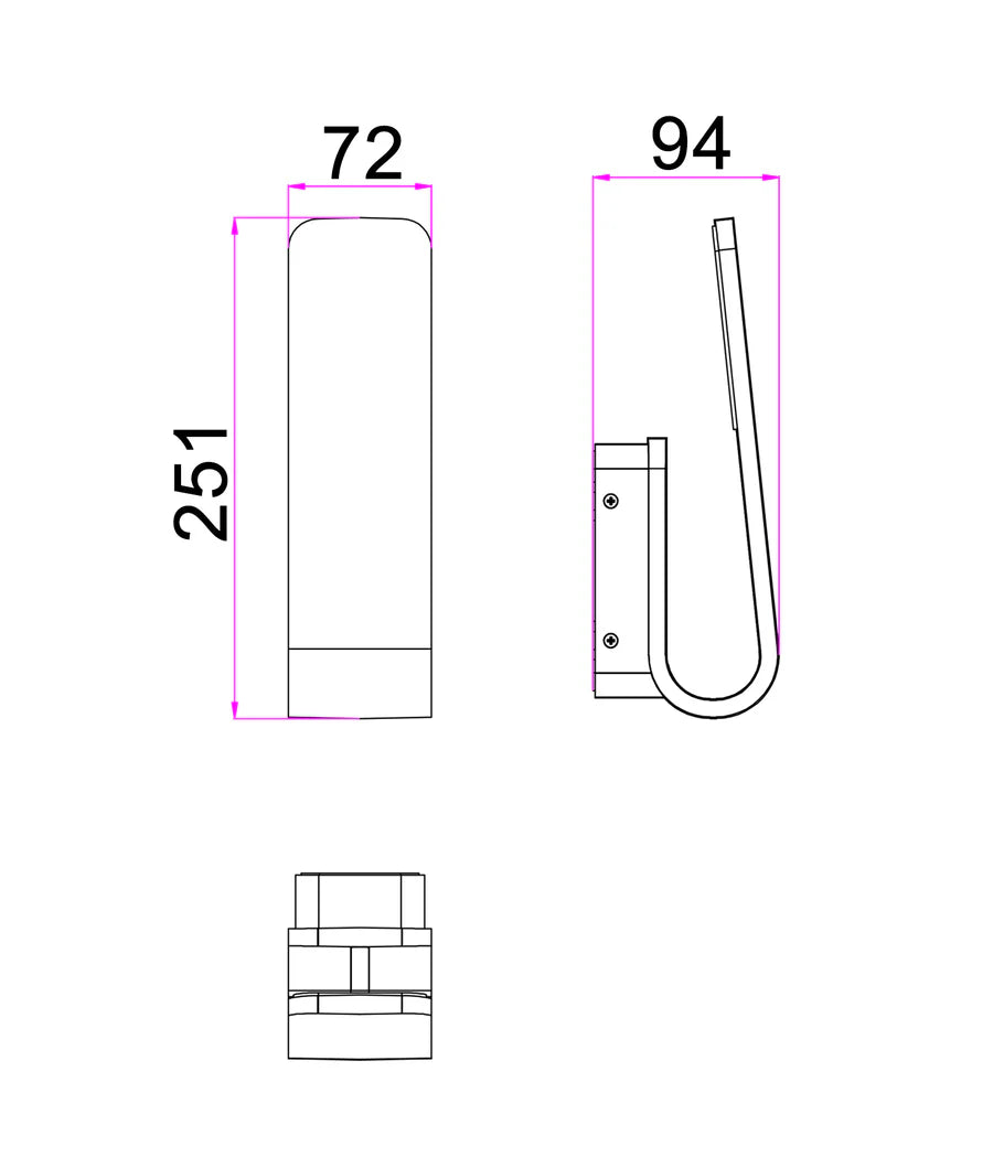 HAK LED Tri-CCT Exterior Hook Wall Lights IP65