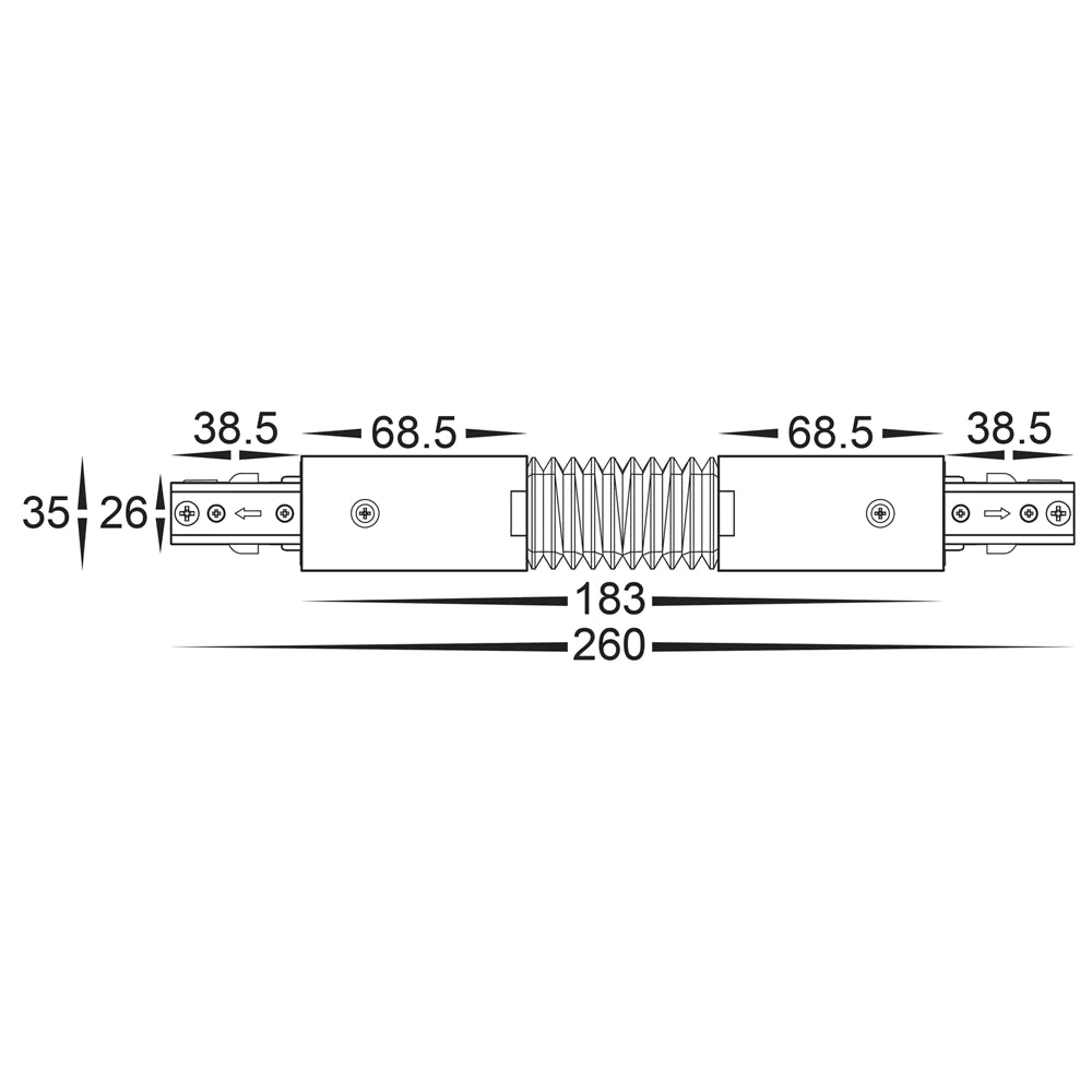 White Single Circuit Flexible Connector