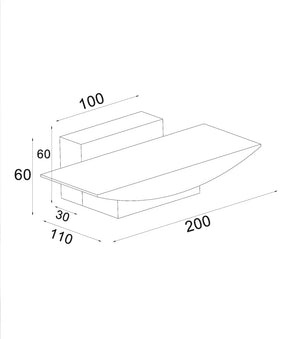 HELSINKI City Series LED Tri-CCT Interior Curved Up/Down Dimmable Wall Light