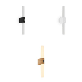 Helva Double Basic Wall Light Black