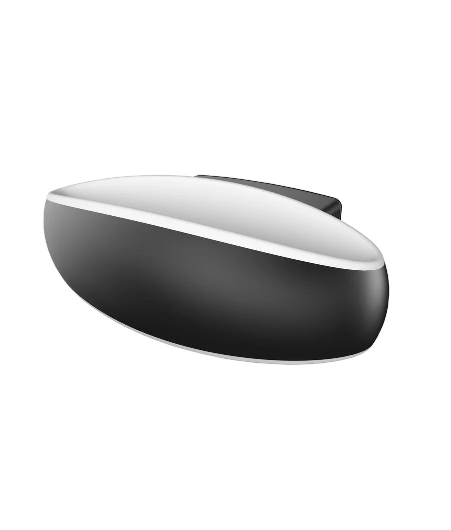 HORUS Exterior LED Matte Black Crescent Surface Mounted Wall Light IP54