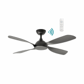 Hampton DC 1320mm 4 ABS Blade WIFI & Remote Control Ceiling Fan Only Matt Black