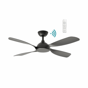 Hampton DC 1320mm 4 ABS Blade WIFI & Remote Control Ceiling Fan Only Matt Black
