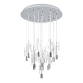 ALEMDINA H/L 15X2.1W LED TRI-COL CHR